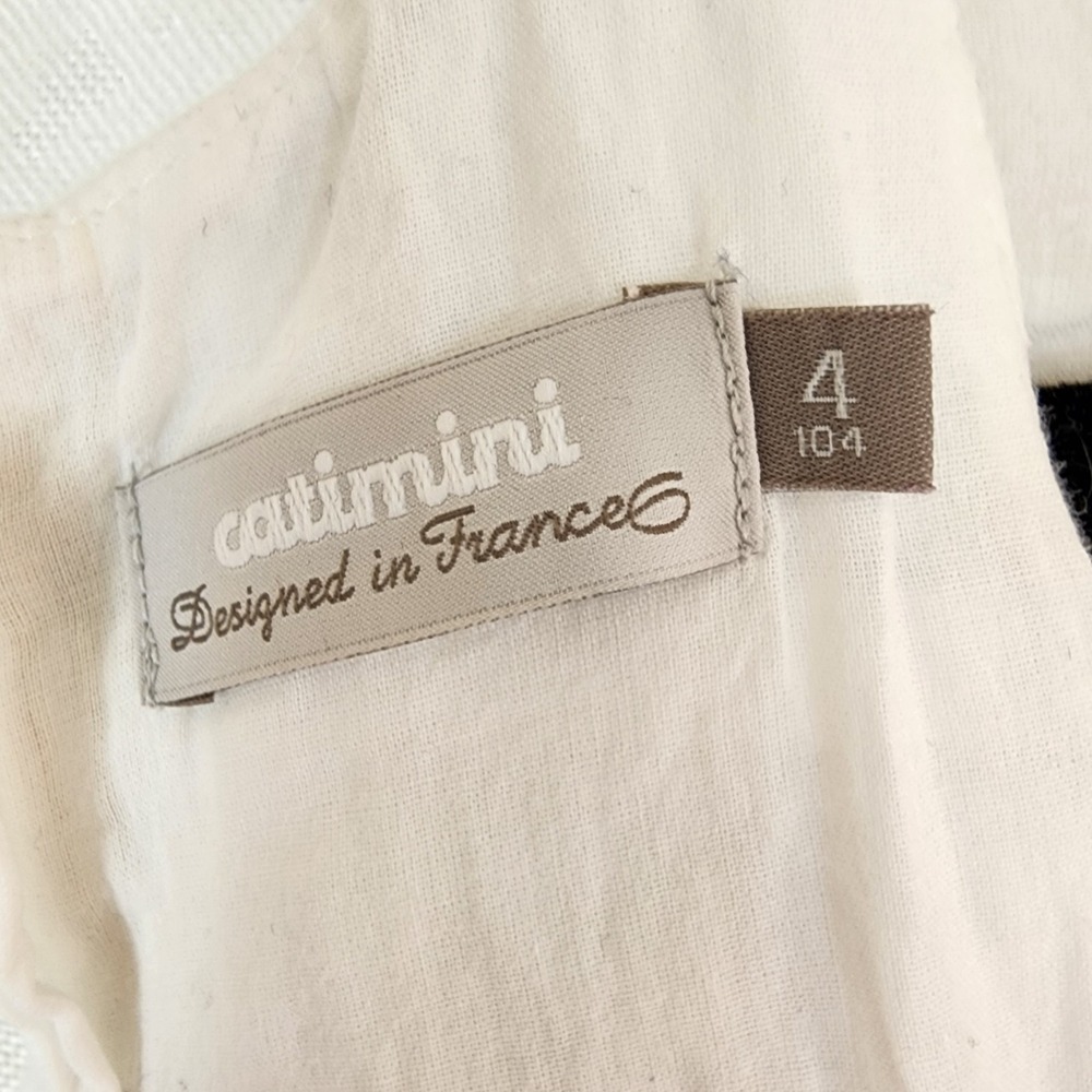 Catimini France Girls White Pink Lace Embroidered Dress Ruffles 100% Cotton Sz 4 - Picture 7 of 10